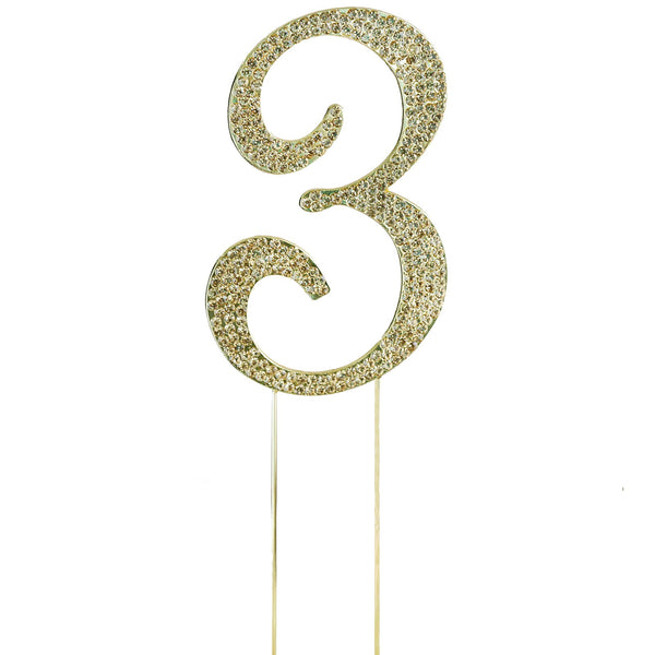 Gold Glitter Number 1 Cake Topper