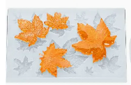 1pc Silicone Mold With 10 Maple Leaf-shaped Cavities For Chocolate Making