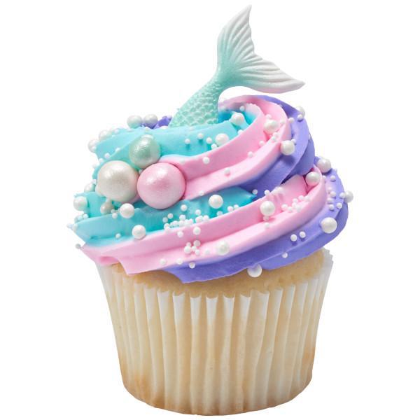 24 sets mermaid cupcake topper / Edible gum good paste/fondant