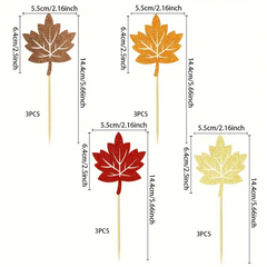 Maple Leaf Cake Toppers