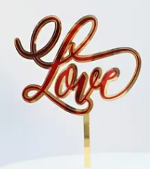 valentine Acrylic Cake Topper