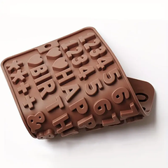 Alphabet Silicone Chocolate Mold 2pc