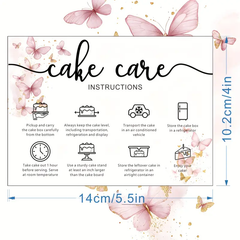 Cake Care Instructions - 15ct