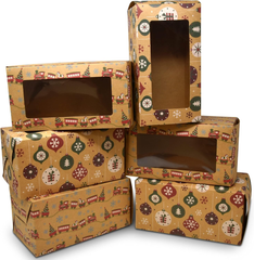 Christmas Bakery Boxes - Bread 9"x5"x4.5" 24ct - Bulk