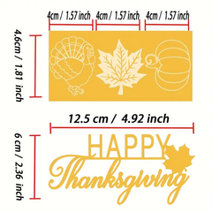 Thanksgiving 4pcs Acrylic Cake Toppers