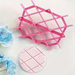 Diamond-Shaped Plastic Cake Fondant Embossing Molds,