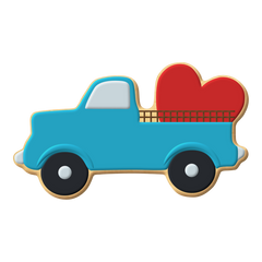 Truck with Heart Cookie Cutter 5"