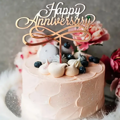 Acrylic Happy Anniversary Cake Toppers - 6ct - bulk