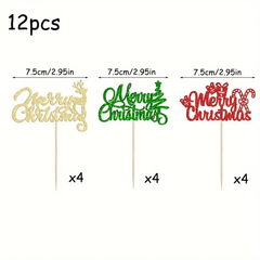 Christmas Cupcake Toppers Set