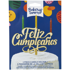 Feliz Cumpleaños topper & candle holder