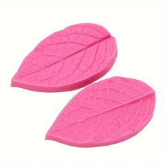 2 Pcs Leaf-Shaped Silicone Molds