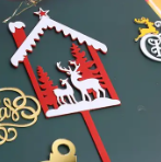 Christmas Acrylic Cake Topper