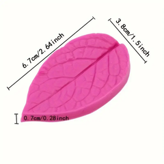 2 Pcs Leaf-Shaped Silicone Molds