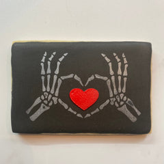 Skeleton Heart Cookie Stencil