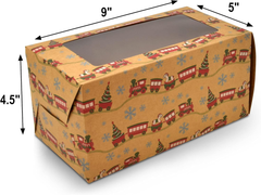 Christmas Bakery Boxes - Bread 9"x5"x4.5" 24ct - Bulk