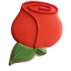 Red Rose Plastic Cookie Cutter 3.5"