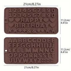 Alphabet Silicone Chocolate Mold 2pc