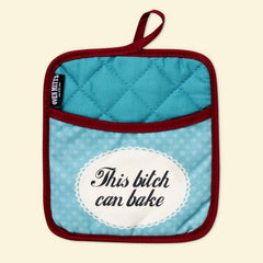 This Bitch Can Bake Oven Mitts And Potholder Set