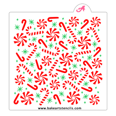 Candy Cane Forest Stencil