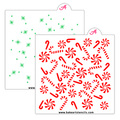 Candy Cane Forest Stencil