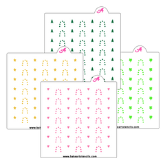 Christmas Rainbows Cookie Stencil Set