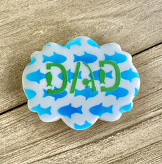 Dad Fishing Cookie Stencil