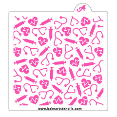 Doctor Pattern Cookie Stencil