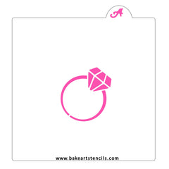 Engagement Ring Cookie Stencil