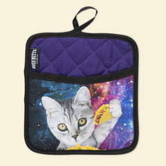 Galaxy Taco Cat Oven Mitts And Potholder Set