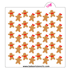 Gingerbread and Bows Stencil Set