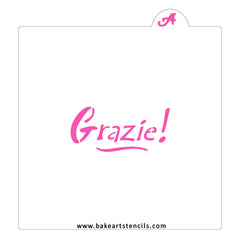 Grazie Thanks Cookie Stencil