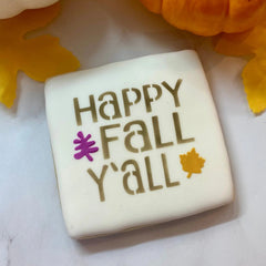 Happy Fall Y'all Cookie Stencil