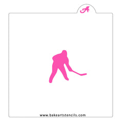 Hockey Player Cookie Stencil