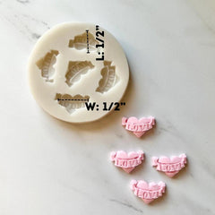 LOVE BANNER HEART MOLD