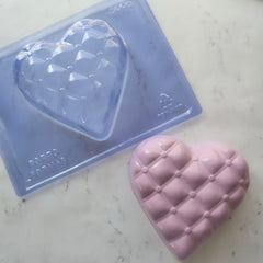 PILLOW HEART CHOCOLATE MOLD (3-PART)