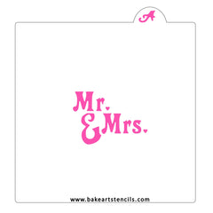 Mr and Mrs Hearts Stencil