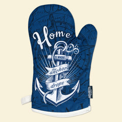 Nautic Home Anchor Oven Mitts And Potholder Set