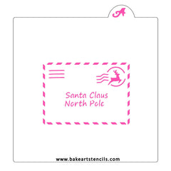 North Pole Envelope Cookie Stencil