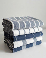 Striped and Square Linen Cotton Dinner Cloth Napkins