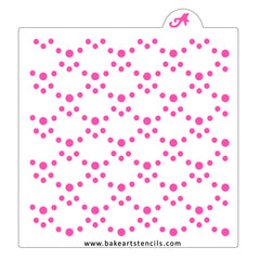 Polka Dot Chains Pattern Stencil