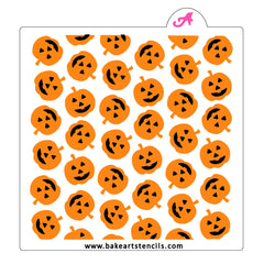 Pumpkin Faces Pattern Stencil Set