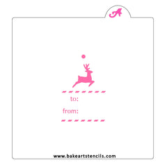 Reindeer Gift Tag Stencil