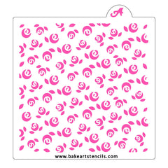 Rosy Rosebuds Cookie Stencil