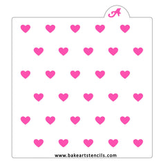 Small Hearts Pattern Stencil