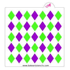 Stretched Harlequin Pattern Stencil