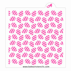 Striped Easter Eggs Pattern Stencil