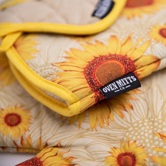 Summer Sunflowers Oven Mitts And Potholder Set