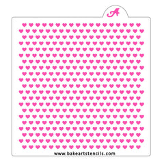 Teeny Hearts Pattern Cookie Stencil