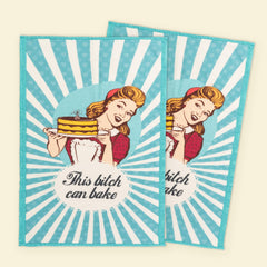 This Bitch Can Bake Kitchen Towel Set