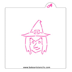 Witch Face PYO Cookie Stencil